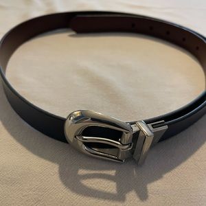 Long reversible black/brown leather Ralph Lauren belt